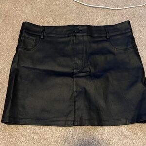 Windsor Black Faux Leather Mini Skirt